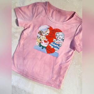 Pink tye-dye Valentine's Tee